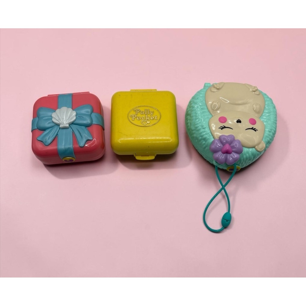 POLLY POCKET LOT 3 COMPACTS ONLY 2 MODERN 1 VINTAGE